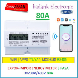 (80A) DTS238-7 Tuya 3-Phase Energy Meter EXIM 10(80)A MODBUS RS485